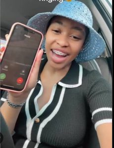 Lady holding a smartphone